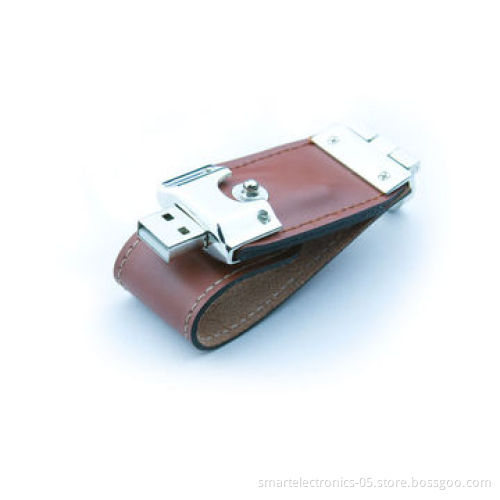 Leather USB flash drives, 64MB-128GB capacity, high quality, free logo printing, package, no MOQ